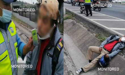 Luego de tomarle la prueba alcoholemia Motorista se quedó dormido en la cuneta