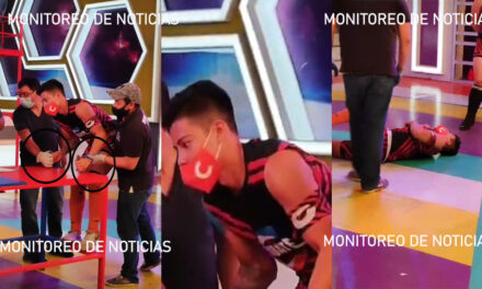 Jorge más conocido como “El Tigre” del programa Combate recibe descarga eléctrica y producción se burla (Video)