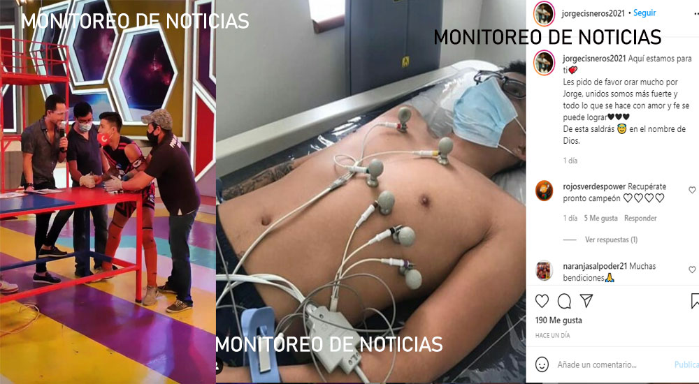 Jorge más conocido como “El Tigre” está hospitalizado tras sufrir shock eléctrico en Combate (Video)