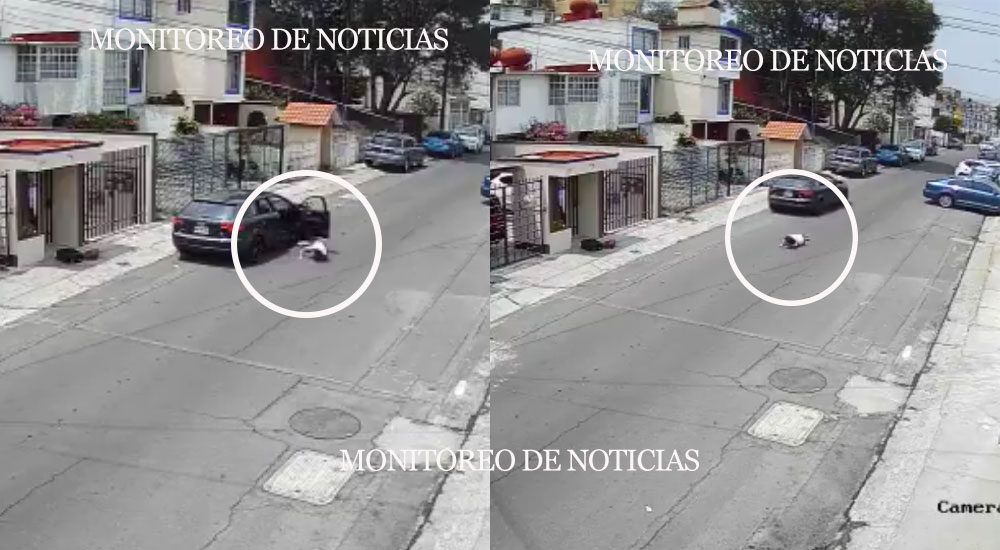 En plena discusión hombre lanza a su pareja desde el carro para la calle (Video)