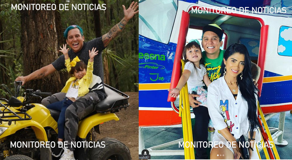 Hija de Edwin Luna y Kimberly Flores se encuentra por primera vez en Antigua Guatemala