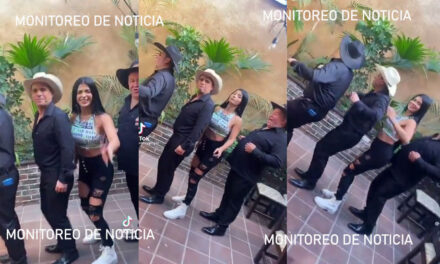Kimberly Flores baila con los 3 Huitecos y se vuelve viral (Video)