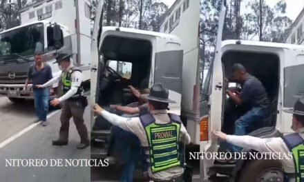 Piloto de camión es detenido en estado de ebriedad (Video)