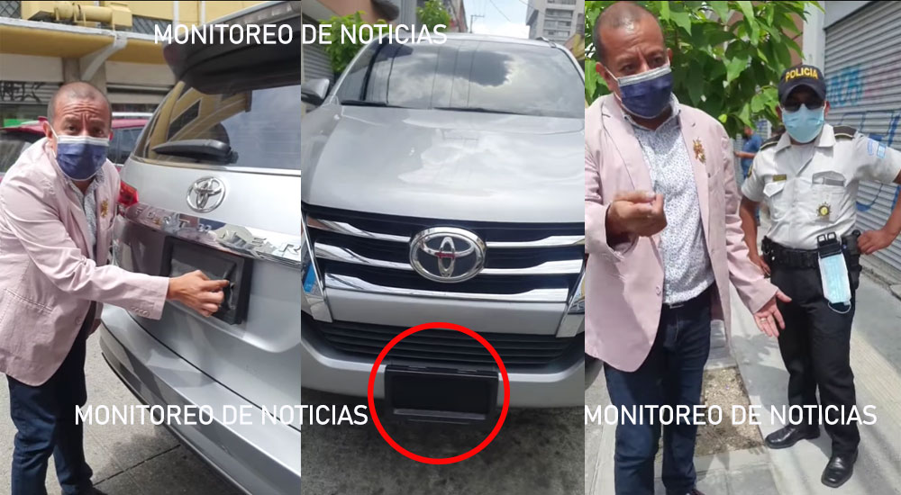 “Tapar las placas es de delincuentes” Aldo Dávila denuncia vehículo con las placas tapadas (Video)