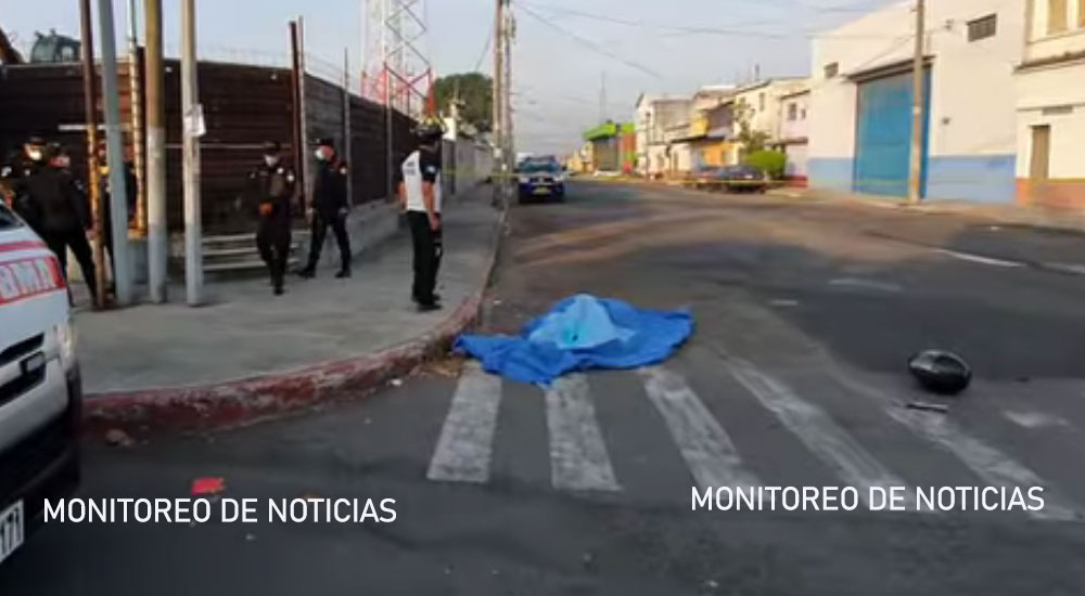 Motoladrón es acribillado cuando intentaba asaltar en la zona 12 capitalina (Video)