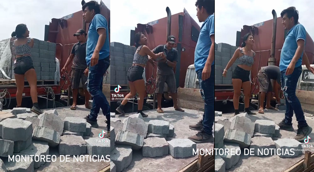 Esme la Chapina trabaja de ayudante de Albañil por la situación económica en Guatemala (Video)