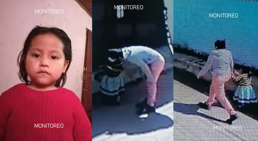 Cámaras captaron el momento cuando una niña de 4 años es raptada en San Marcos