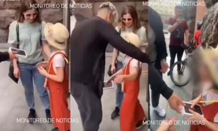 Kiktoker le regala celular a una niña para grabar y cuando termina el video se lo quita (Video)