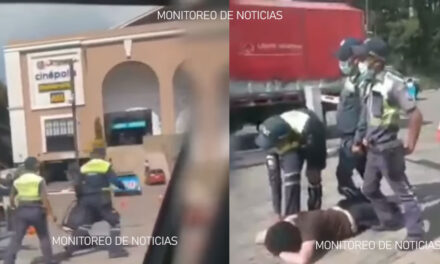 Momento exacto cuando PMT golpean al hijo de exalcalde de Alta Verapaz (Video)