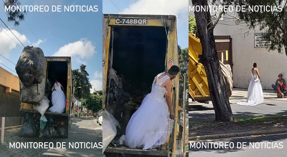 Hombre se viste de novia y baila con otros hombres que casi les da un beso (Video)