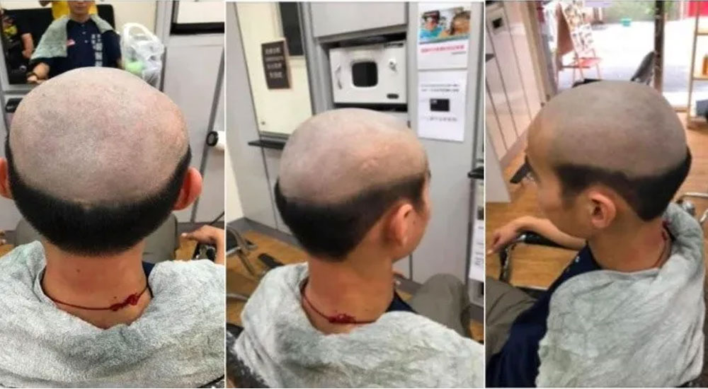 Madre salva a su hijo de Covid19 haciéndole un corte de pelo para que no salga a la calle