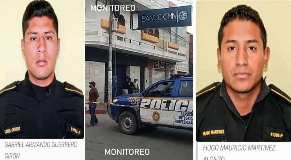 JALAPA: Policías roban más de Q1 millón en agencia bancaria