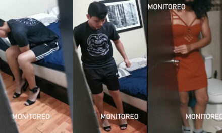 Madre explota al encontrar a su hijo y a su esposo utilizando su ropa y sus zapatos (Video)
