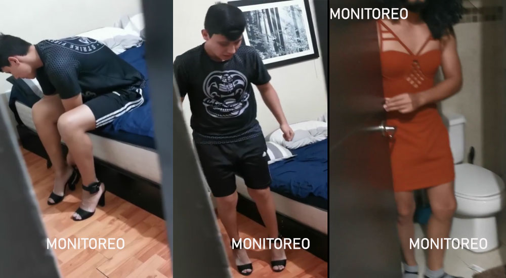 Madre explota al encontrar a su hijo y a su esposo utilizando su ropa y sus zapatos (Video)