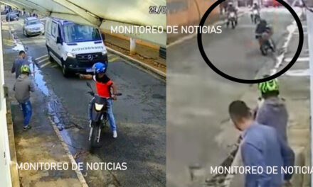 Policía le dispara a dos delincuentes cuando asaltaban a un peatón (Video)