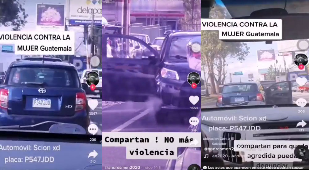 Hombre fue grabado cuando golpeaba a su pareja en pleno tráfico (Video)