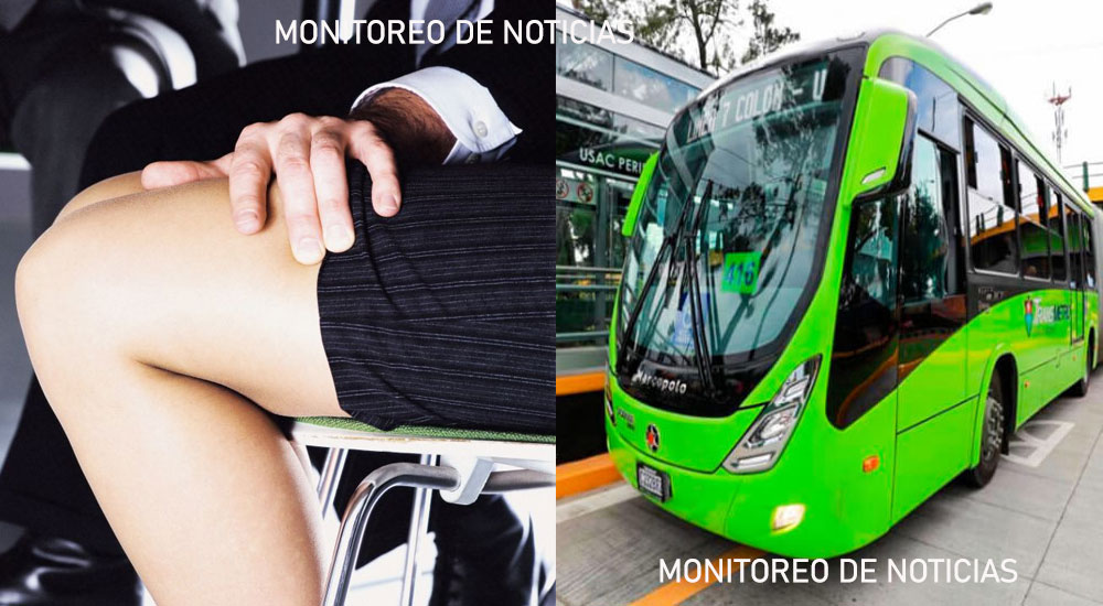Hombre es capturado en la zona 1 por tocar las partes íntimas de una mujer en el Transmetro (Video)
