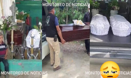 VIDEO: Le dan el último adiós a madre e hijos que fueron macheteados por hombre ebrio