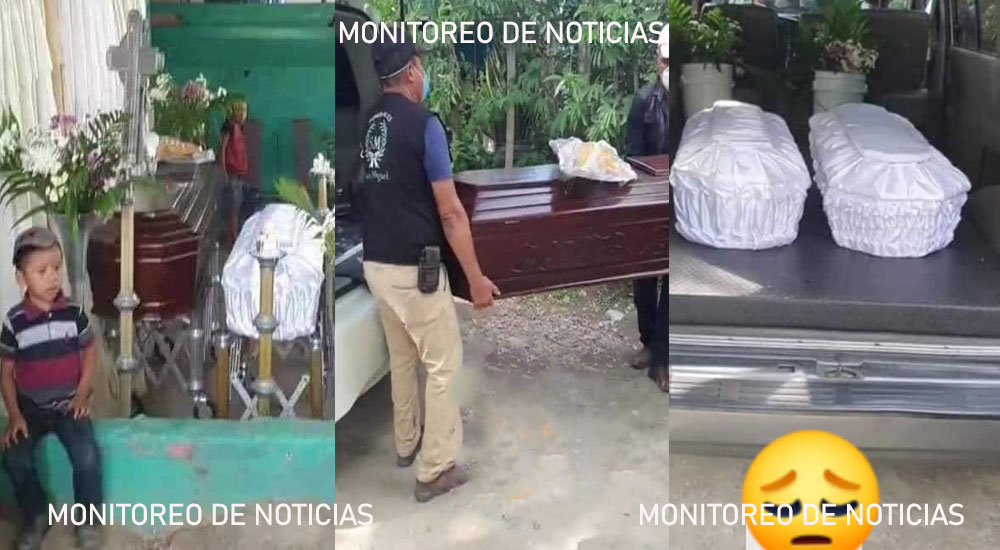 VIDEO: Le dan el último adiós a madre e hijos que fueron macheteados por hombre ebrio