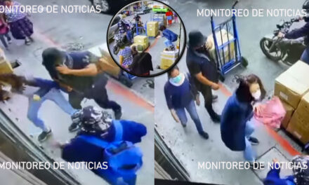 Cámaras  de seguridad captan el momento cuando varios delincuentes asaltan en la zona 1 (Videos)