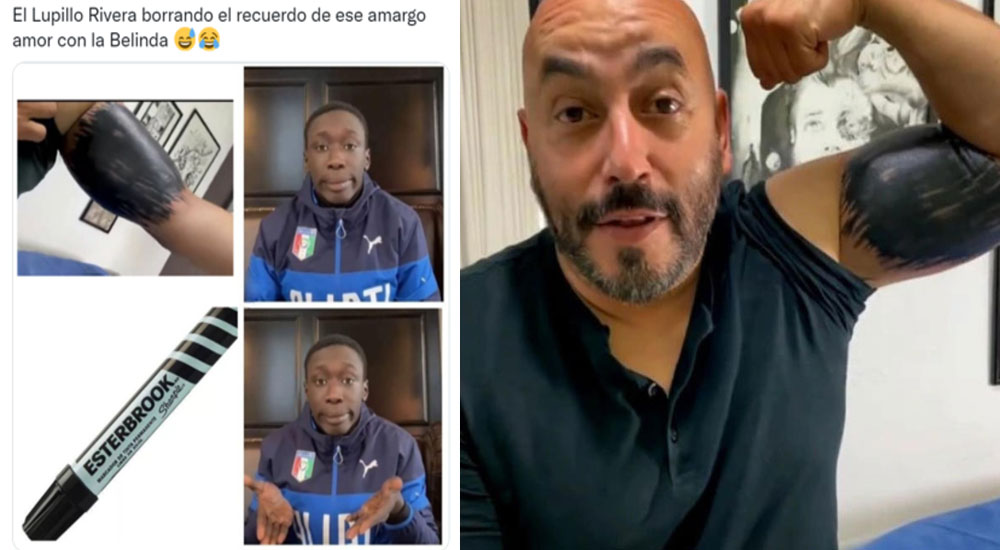 Le hacen memes a Lupillo Rivera tras borrarse el rostro de Belinda