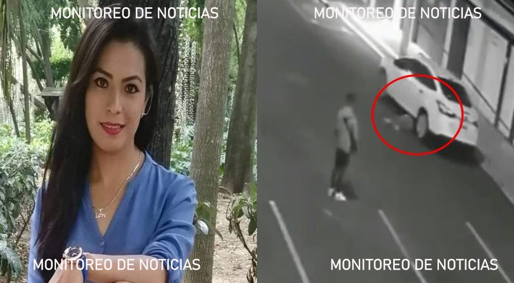 Momento exacto en que un hombre atropelló a su novia y amiga (Video)