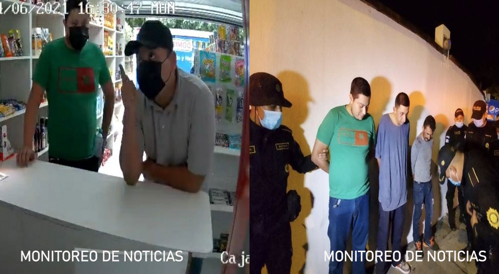 PNC captura a los dos asaltantes que fueron videograbados en Lourdes zona 16