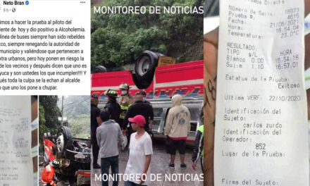Neto Bran comprueba que conductor que se accidentó en Mixco conducía ebrio