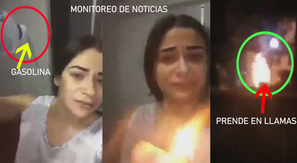 Mujer se prende fuego porque su esposo no le perdonó su infidelidad (Video)
