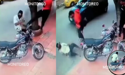 Ladrón es vapuleado cuando intentaba robar una moto (Video)