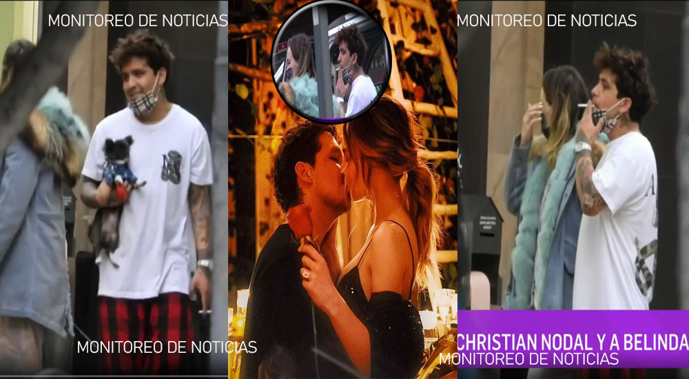 Belinda y Christian Nodal salen a la calle en pijama y son criticados (Video)