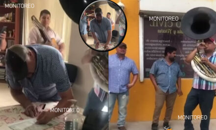 “Ni que estuvieras tan buena” Hombre celebra su divorcio con banda (Video)