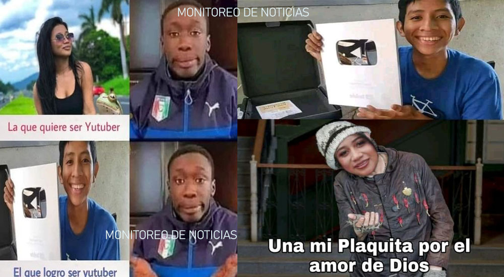 Le hacen memes a Esme La Chapina luego de que Isaac Pérez recibe Placa de YouTube