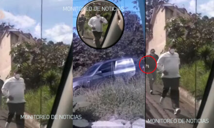 Momento exacto cuando dos sicarios huyeron, luego de asesinar a conductor de un camión (Video)