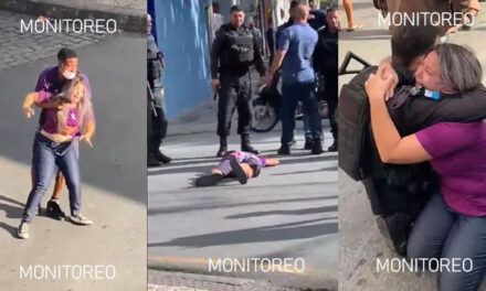 Momento exacto en que policías matan a ladrón que tenía de rehén a una mujer (Videos)