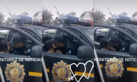 Agente de la PNC es captado besando a una adolescente (Video)
