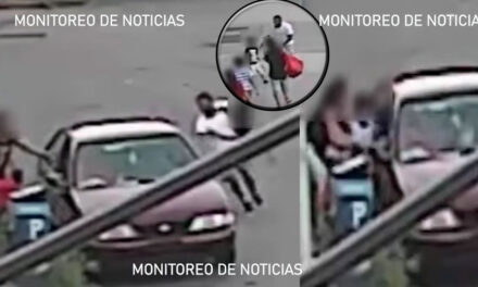 Momento exacto cuando mujer evita el secuestro de su hijo de 5 años (Video)