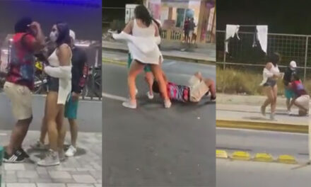 Amante encuentra a su novio con su esposa y disputan una fuerte pelea (Video)