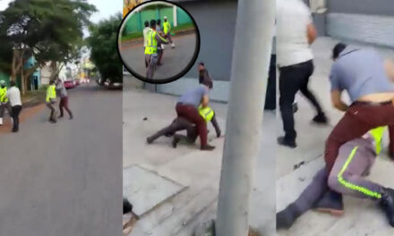 Fuerte pelea entre PMT y tres civiles por una multa en la zona 11 (Video)