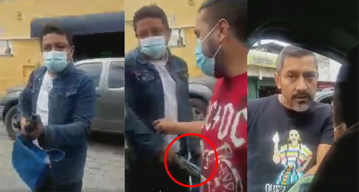 Seguridad privada amenaza con una pistola a PMT por colocar cepo a un vehículo (Video)