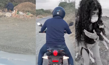 Momento exacto cuando un hombre abandona a su perro en un basurero (Video)