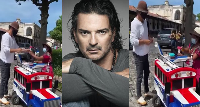 Ricardo Arjona pasa desapercibido y degusta un helado en la Antigua Guatemala (Video)