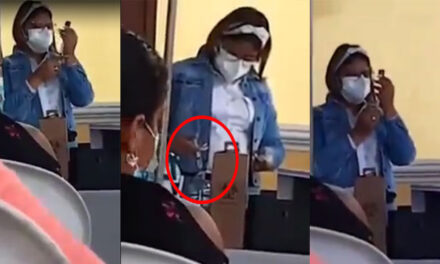 Mujer es captada robando líquido de vacunas en Ciudad vieja Sacatepéquez (Video)