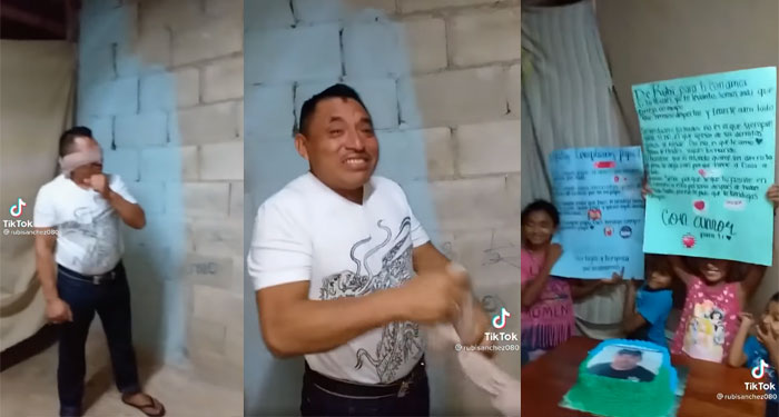 Padre rompe el llanto luego de que sus hijos le preparan una sorpresa de Cumpleaños (Video)