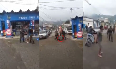Fuente pelea entre dos Policía municipales y un hombre en estado de ebriedad (Video)