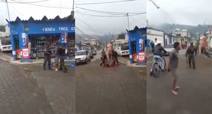 Fuente pelea entre dos Policía municipales y un hombre en estado de ebriedad (Video)