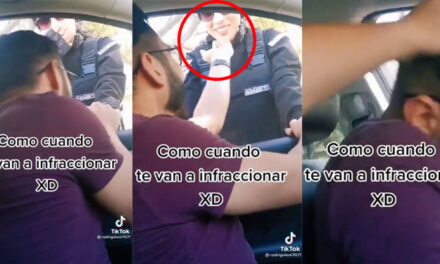 Hombre invita a cenar a una Policía delante de su esposa y todo se sale de control (Video)