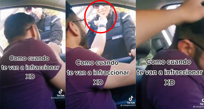 Hombre invita a cenar a una Policía delante de su esposa y todo se sale de control (Video)