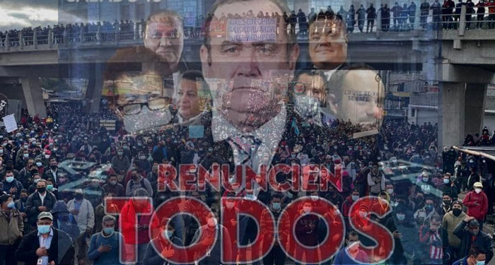 Lugares donde serán los bloques el día de mañana exigiendo la renuncia de Consuelo Porras y Giammattei