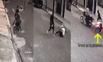 Motoladrones intentan asaltar a peatón y terminan vapuleados (Video)